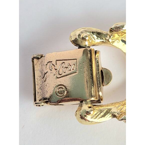 Pegasus Coro Bracelet Vintage Mid Century Modern MCM Gold - Picture 4 of 13